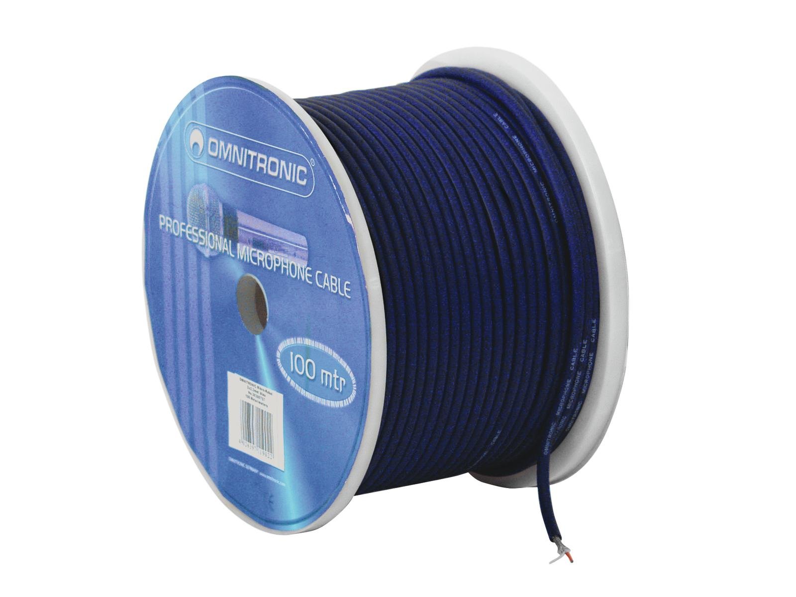 Omnitronic 30300757 - Cable de micrófono de 2 x 0,22, 100 m, Bl
