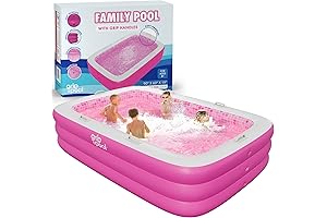 Playful Pink Inflatable Pool for Kids and Adults