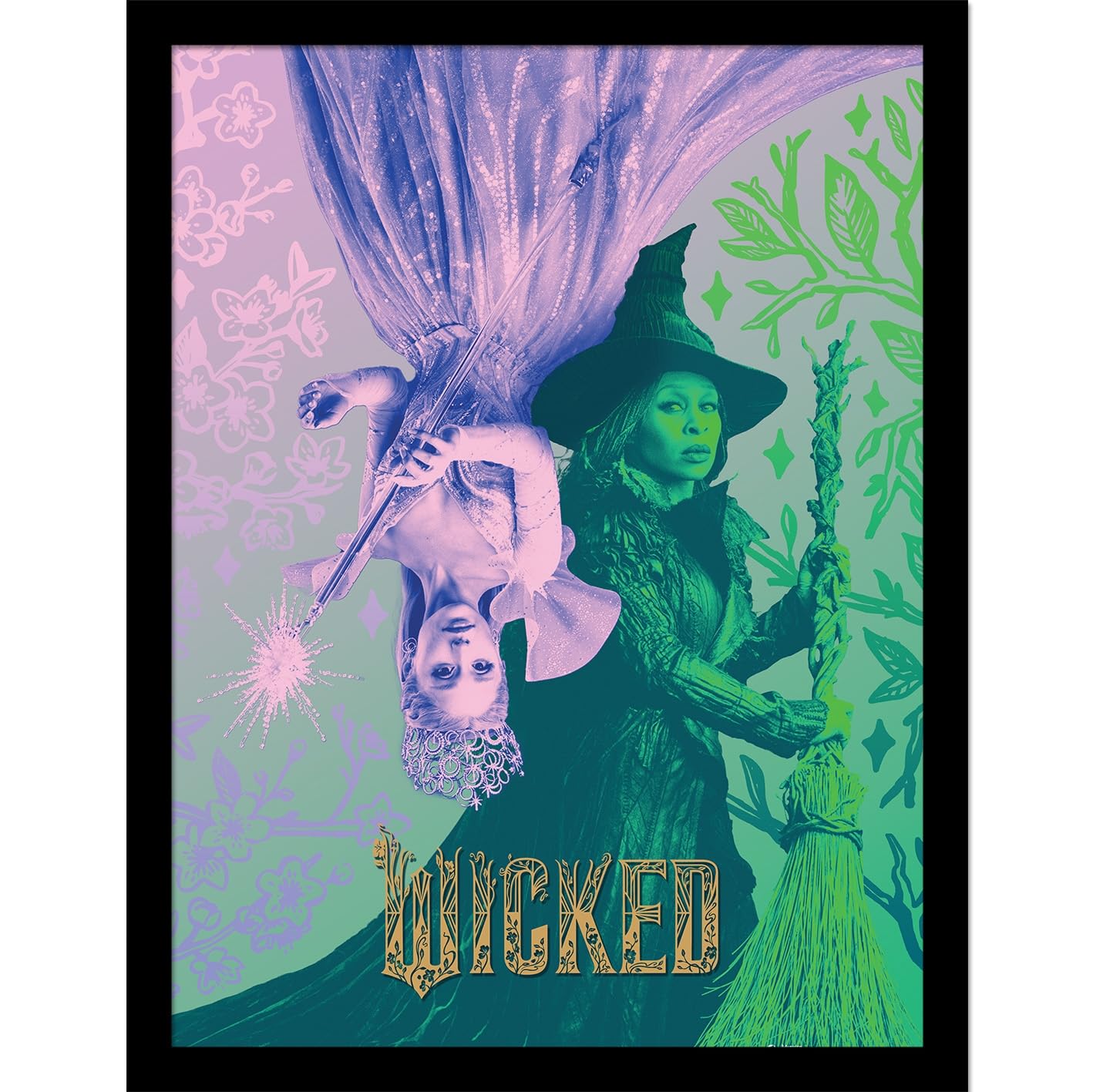 Pyramid International Color Official Wicked 2 Collector Print – (For Good) | Premium Decorative Art For Theatre Lovers & Collectors | 30Cm X 40Cm Framed Poster