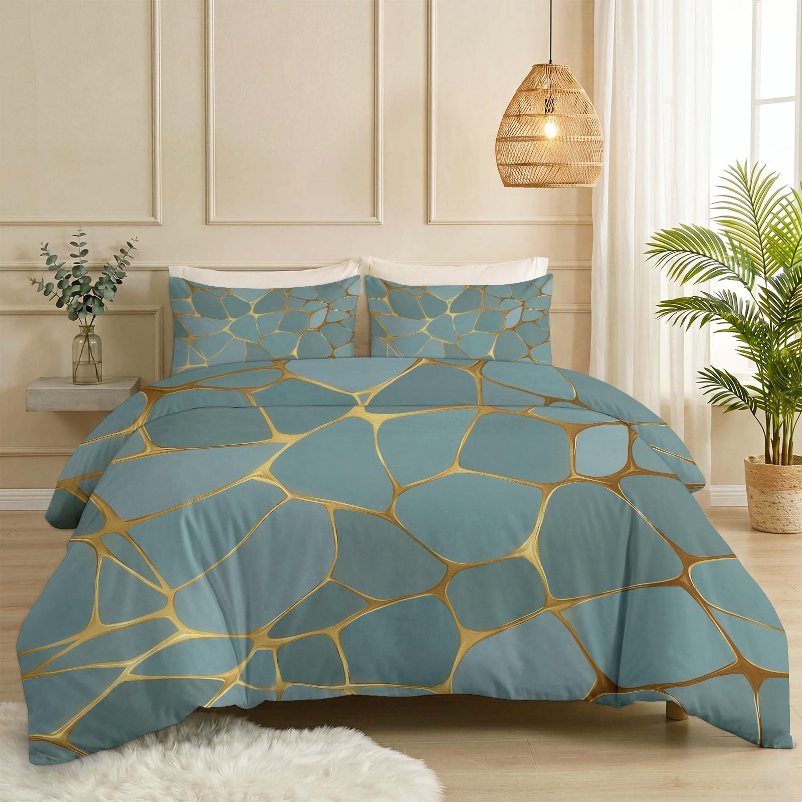 Funda de edredón geométrica reversible para renovar tu dormitorio en cualquier estación