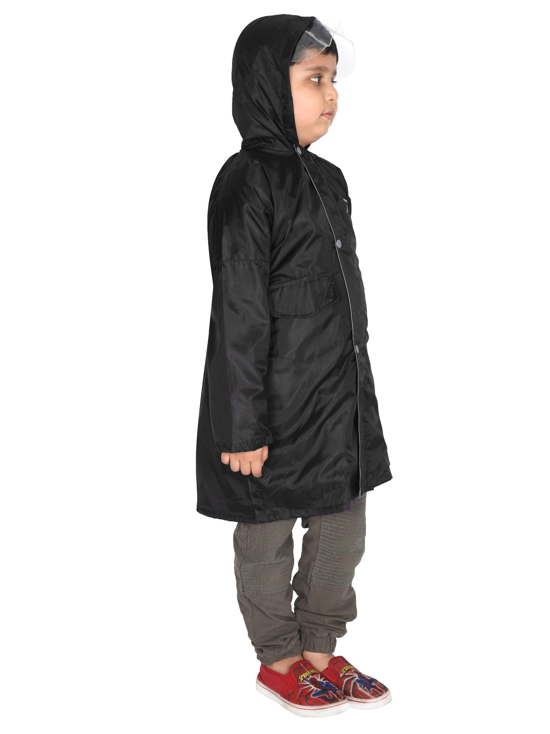 FabSeasons waterproof Long/Full raincoat for kids with hood, Age 9-10 Years 1
