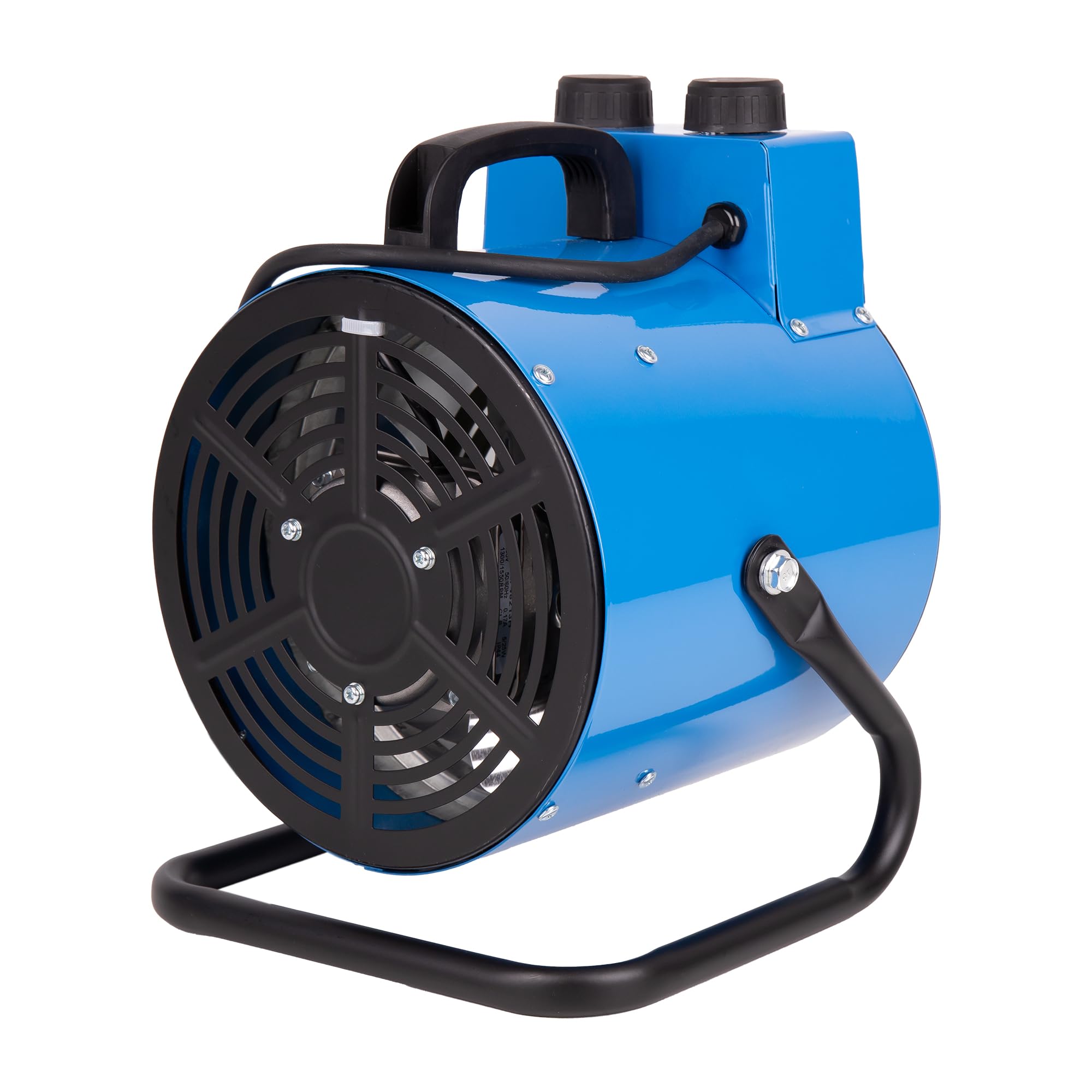 Cofan Calefactor industrial 3000 W | 2 niveles de potencia | Termostato ajustable | Función ventilador | Color azul | Adecuado para talleres y almacenes