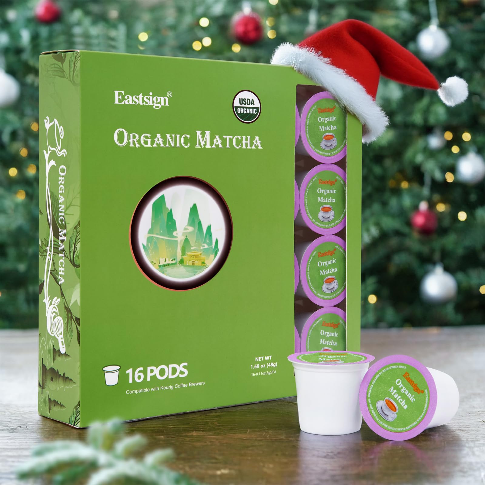 Eastsign Matcha Tea K Cups for Keurig Matcha Tea of 16-Count Pack Matcha Latte Matcha Keurig Pod for