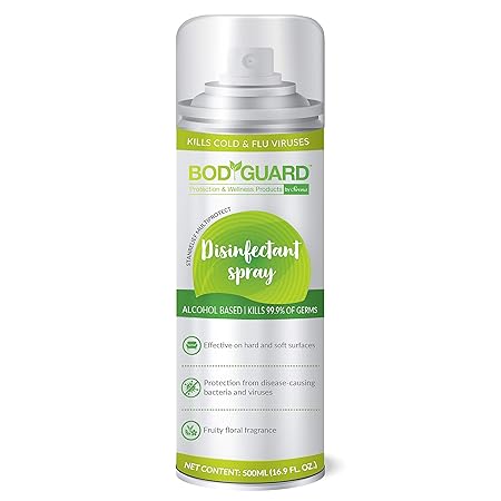 BodyGuard Disinfectant Sanitizer Spray for Multi-Surfaces, Alcohol Based - 400 ml