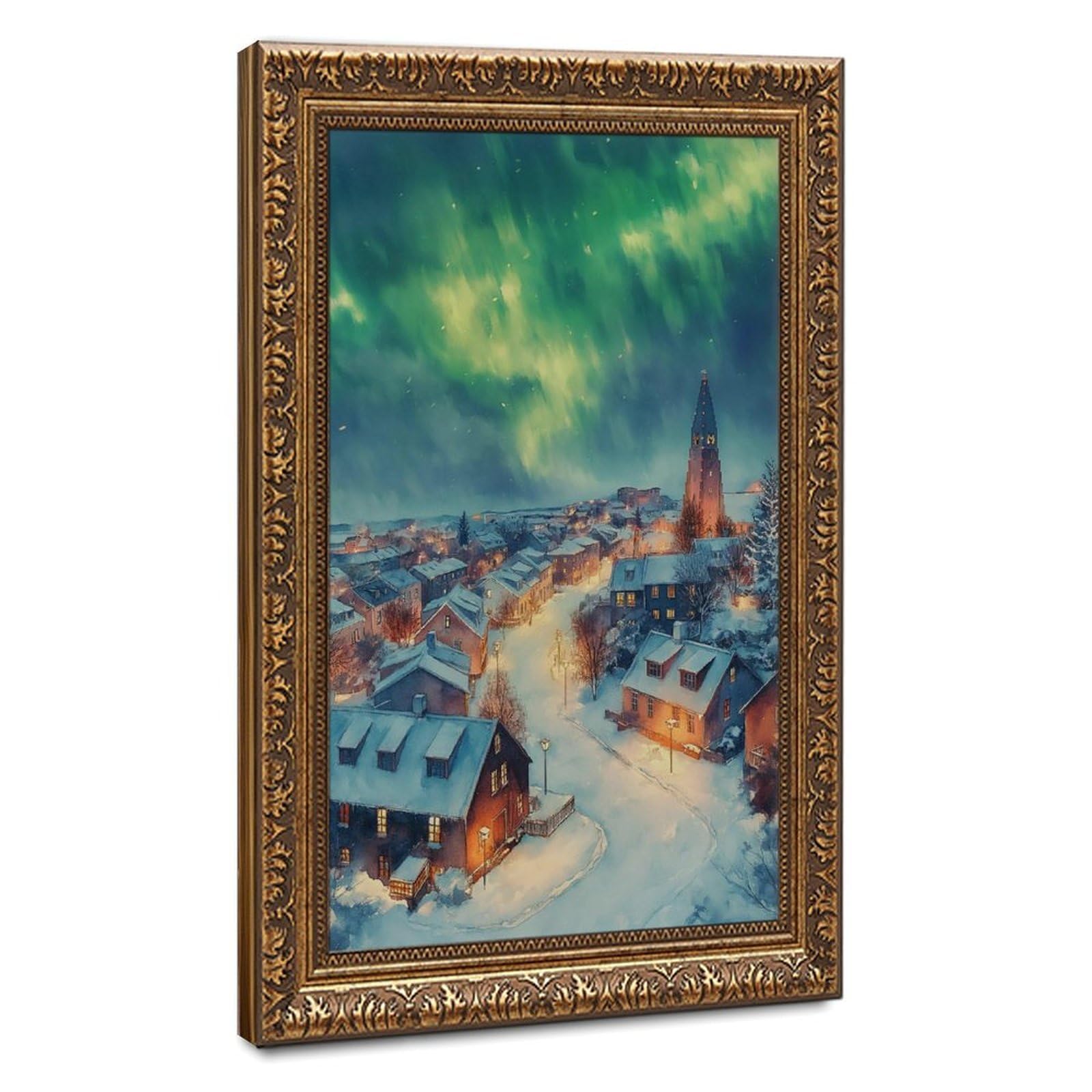 Bareronor Reykjavik Iceland Canvas Poster for Home Decor Gift