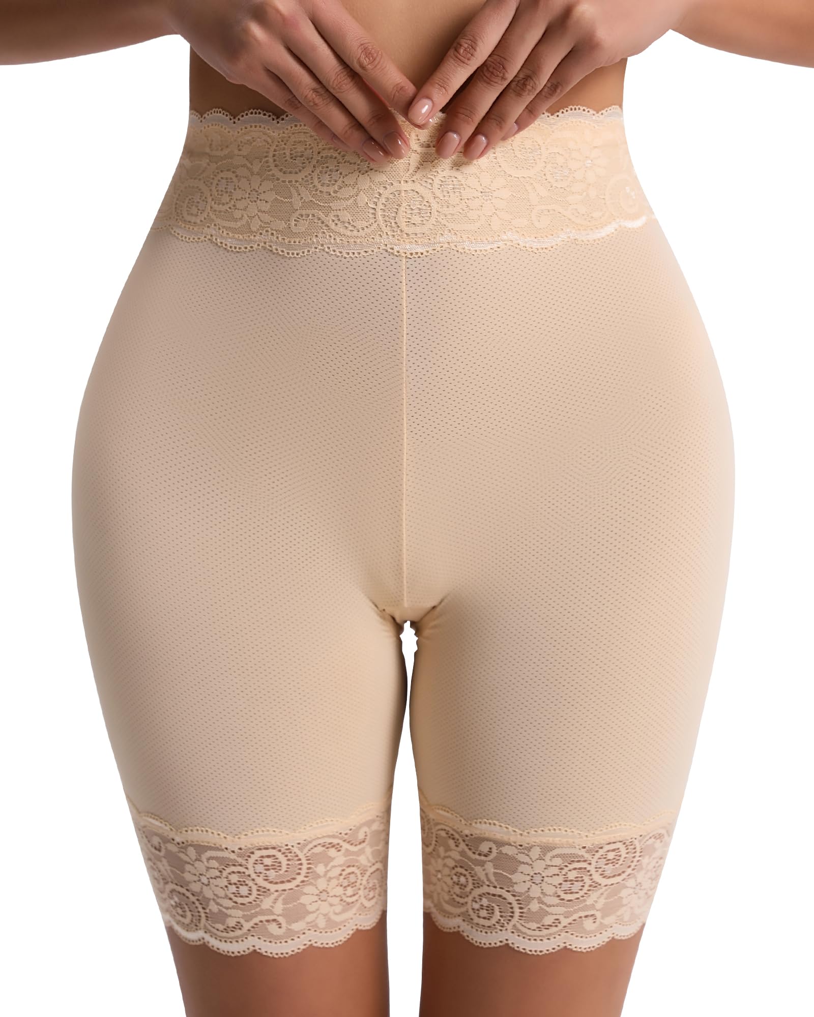 Women's Cooling Mesh Lace Slip Shorts for Under Dresses Anti Chafing, Anti-Roll Lace, Soft Breathable Skin-Friendly-image-17