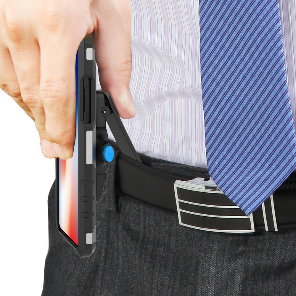 LOVPHONE Phone Belt Clip, Universal Holder Quick Mount for iPhone 13/13 Mini/13 Pro/13 Pro Max/12/12 Mini/12 Pro/12 Pro Max/11/11 Pro/11 Pro Max/XR/Xs Max/ X/XS/ 8 /8 Plus/ 7/7 Plus/ 6s/6 Plus