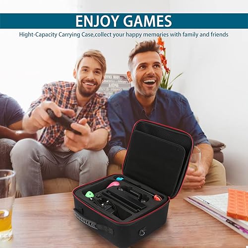 Miniatura 6 de Funda de transporte rígida mejorada para Nintendo SwitchSwitch OLED fundas de almacenamiento para consola controlador profesional con 21 tarjeteros
