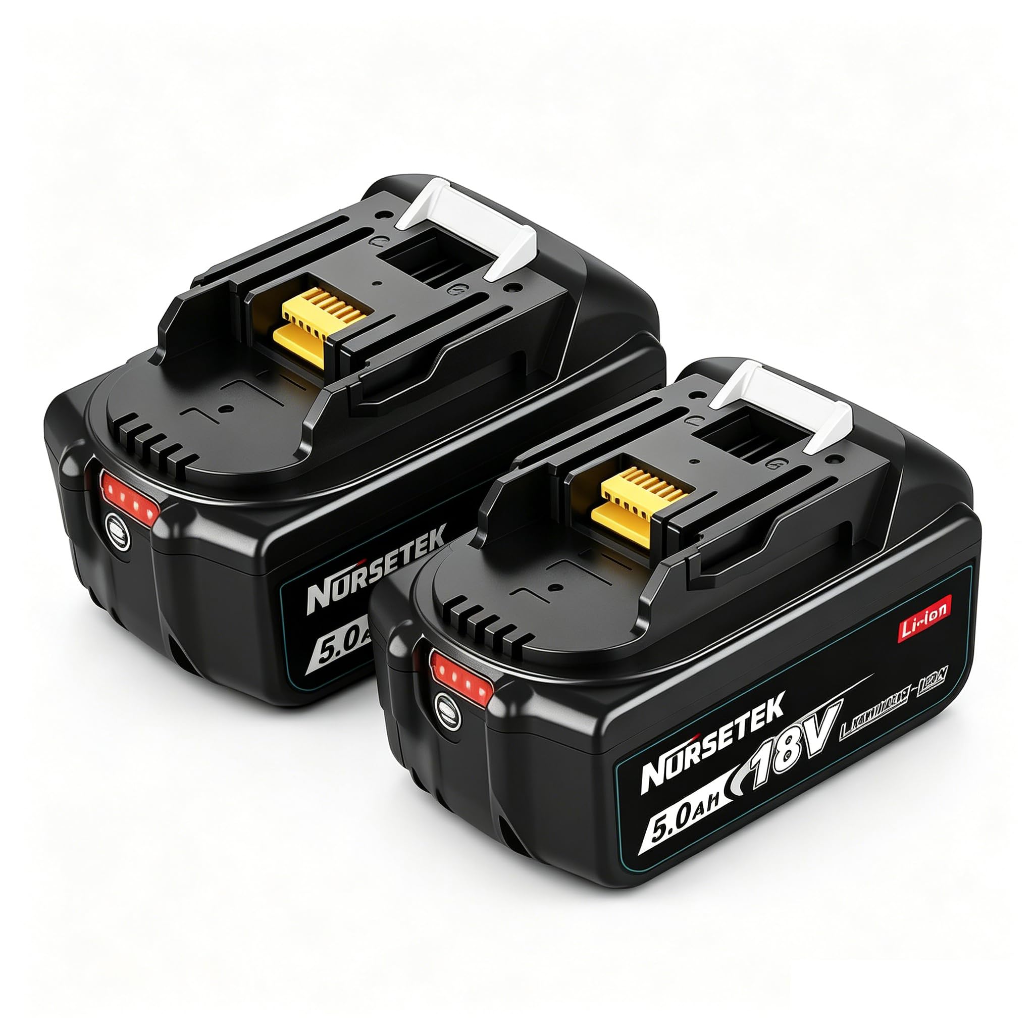 2-Pack 5000mAh 18V Lithium-Ion Replacement Battery Compatible with Makita