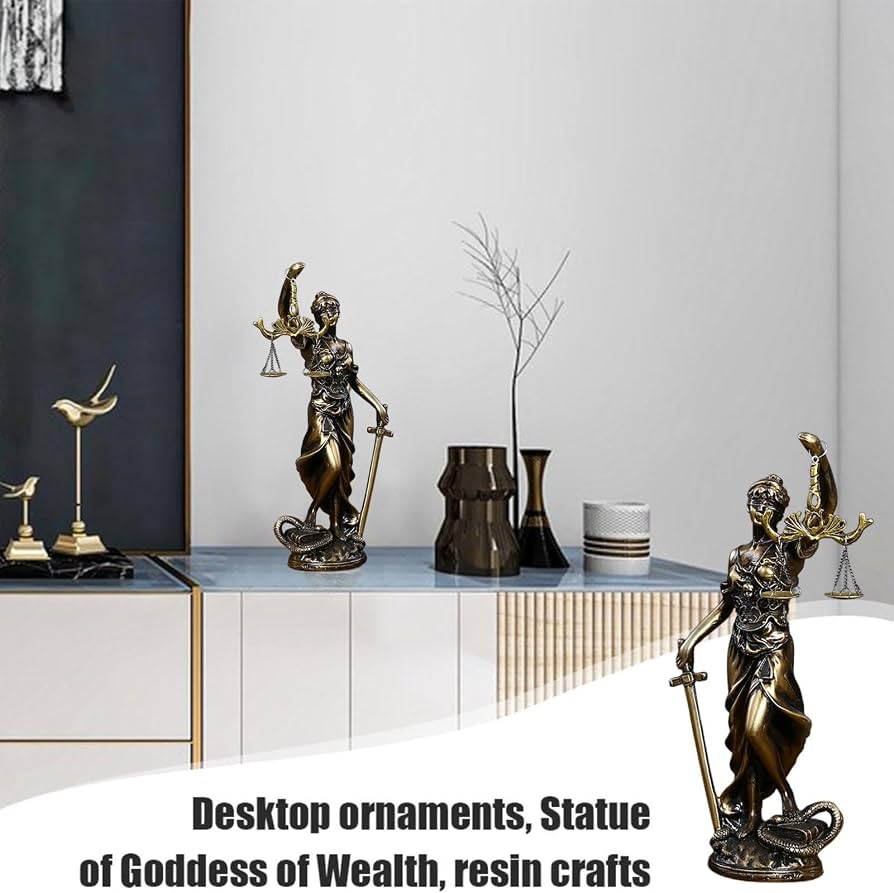 Justiz-Statue – Justiz-Skulptur, Statue Der Gerechtigkeit, Statue Der Gerechtigkeit, Römischer, Blindstatuen Für Dekoration, Bücherregal, Schreibtisch, Lady Justice