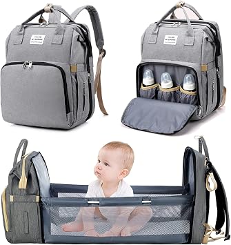 Bibykivn Sac à Dos de Voyage Spécial Avion avec Berceau Pliable
