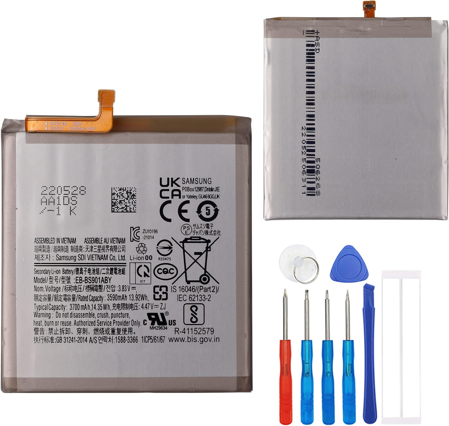 Galaxy S22 Replacement Battery 3700mAh With Repair Tools - Exact Fit For SM-S901/S901U Models
