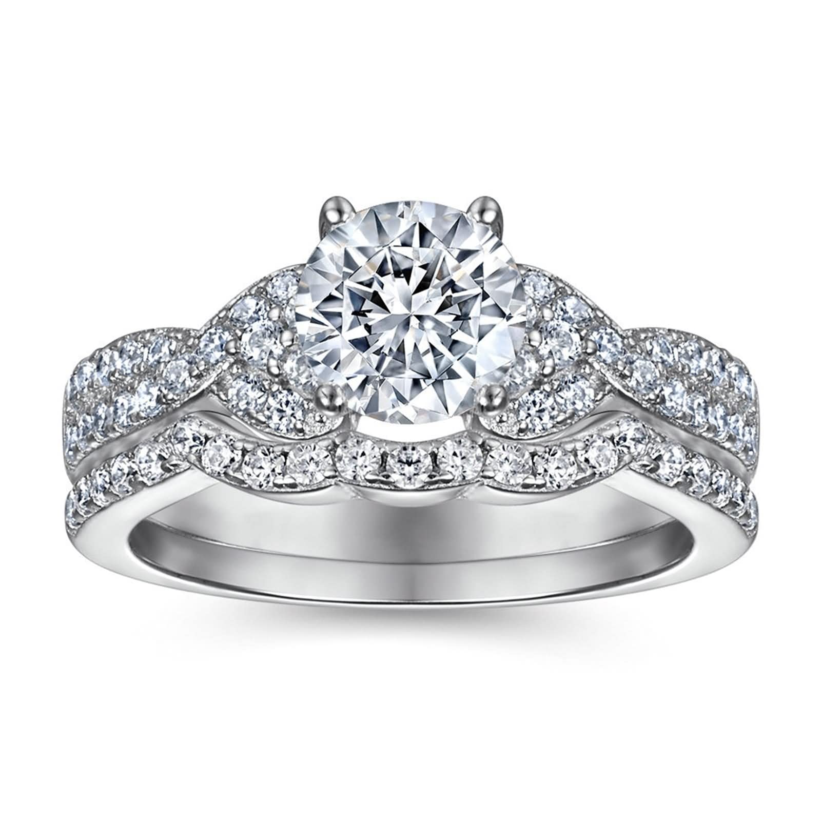 Damenringe aus Sterlingsilber, Entspannungsgeschenke für Frauen, kreuzgedrehtes Sterlingsilber mit Zirkonia