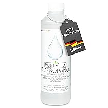 PURIVITA® Alcool Isoproilico 99,9% (500ML) – Alcol Isopropanolo – Isopropyl Alcohol Disinfettante – Alcool Denaturato Etilico – Isopropanol Detergente per Casa, l’industria & l’elettronica