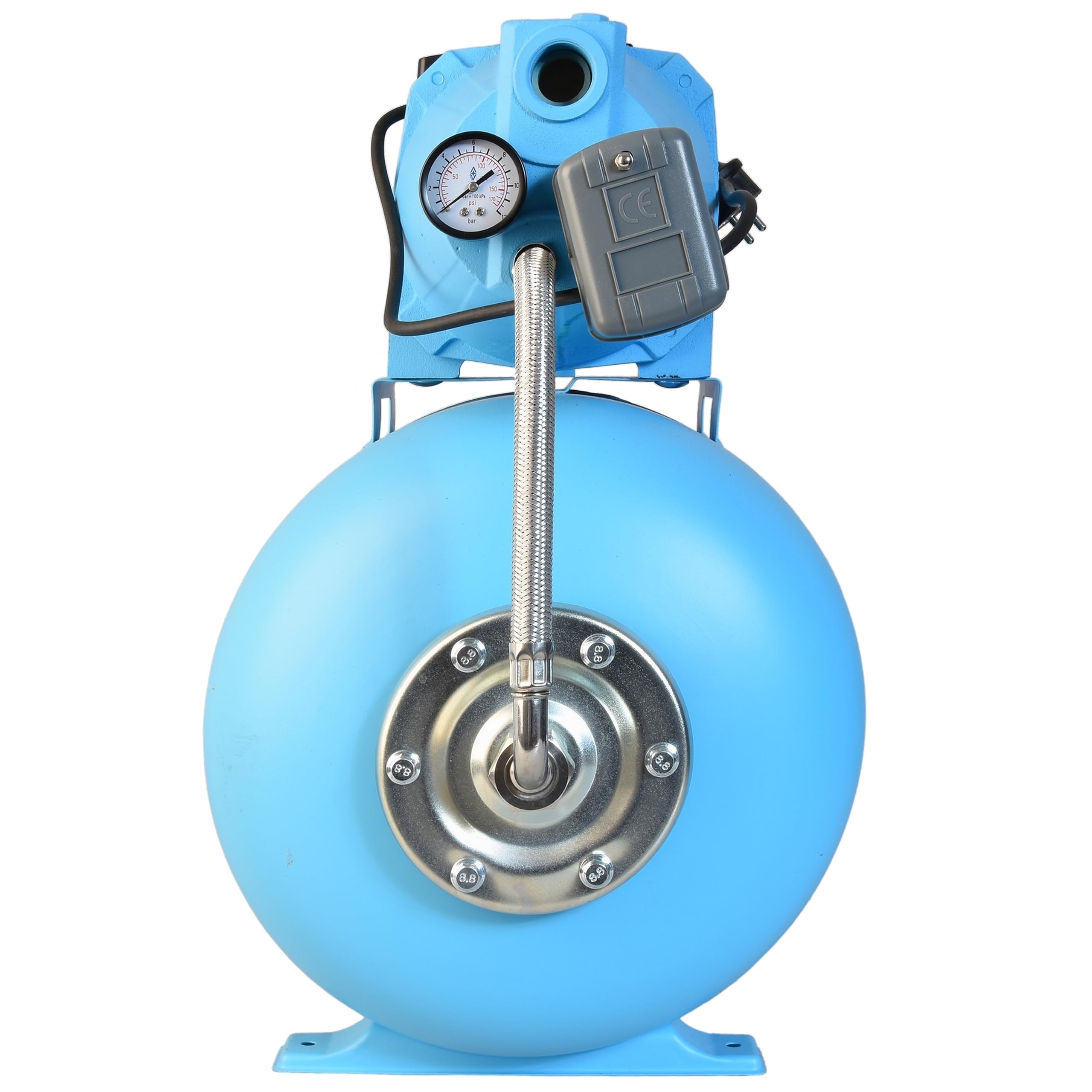 Kit idroforo per acqua da 50 l pompa idroforo SET 100S (750 W, 3000 l/h, sollevamento max. 42 m) Serbatoio a diaframma 50 L Accessori EFFICIENTI