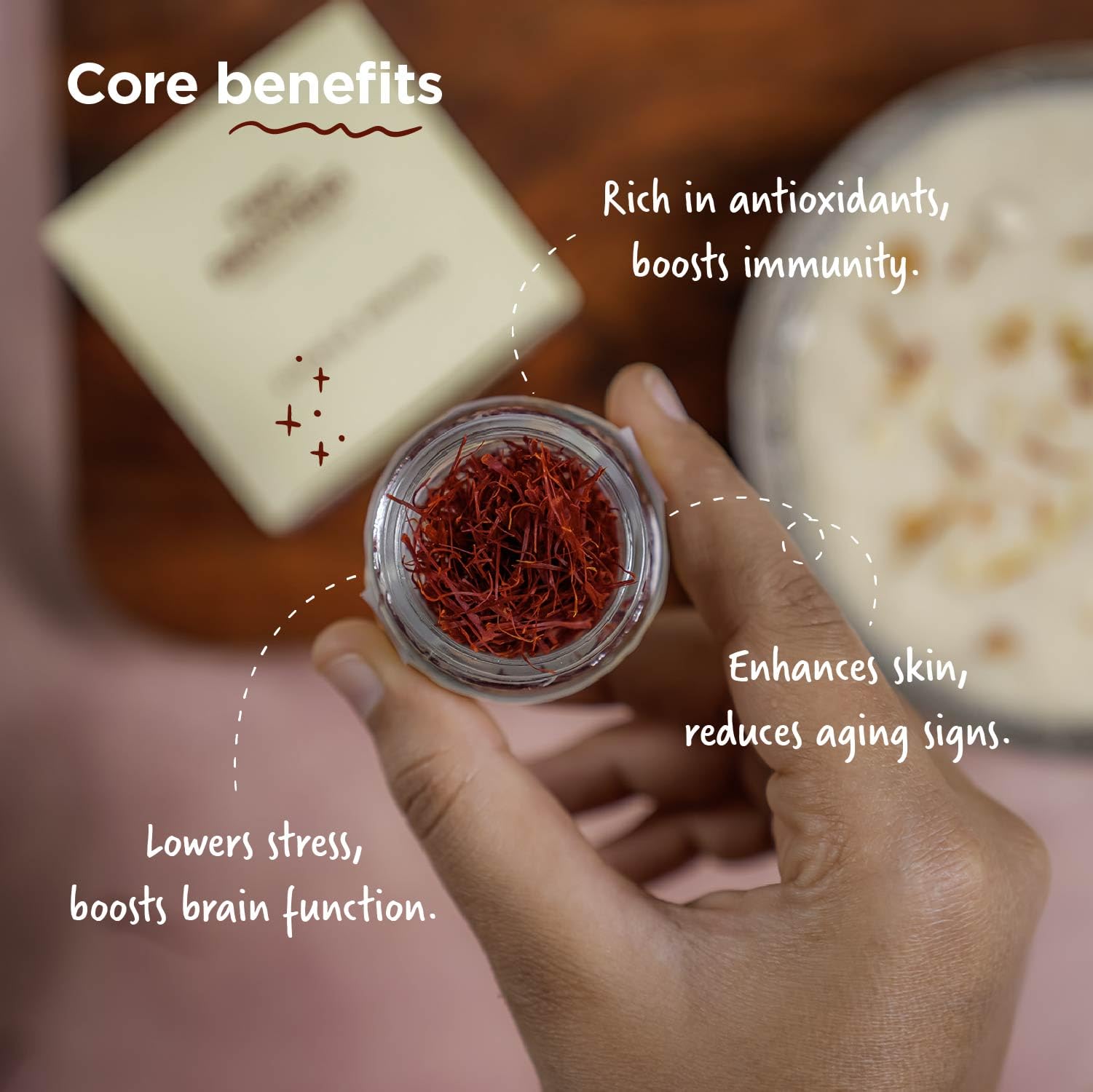 TWO BROTHERS ORGANIC FARMS Safran Kashmiri Mongra (1 g) | Premium, récolté à la main et séché au soleil | Arôme riche, stimule l'immunité, aide à la digestion et améliore la santé de la peau