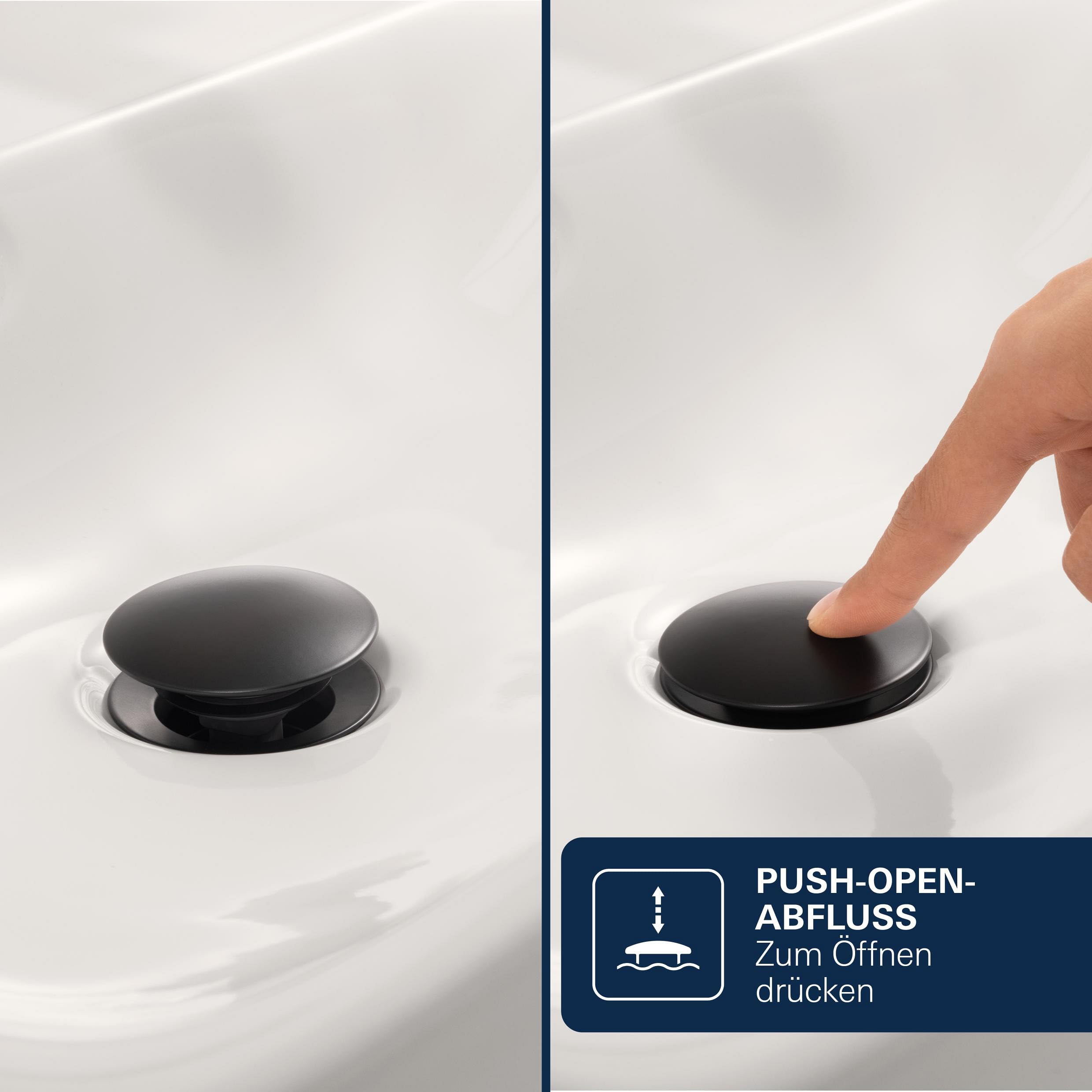 GROHE StartEdge, Waschtischarmatur 3,5l/min, wassersparend (Wasserhahn für das Bad, Badarmatur mit Zugstangen-Ablauf, 12cm hoch, mit 3in1 Werkzeug, einfache Installation), mattschwarz, 238982431