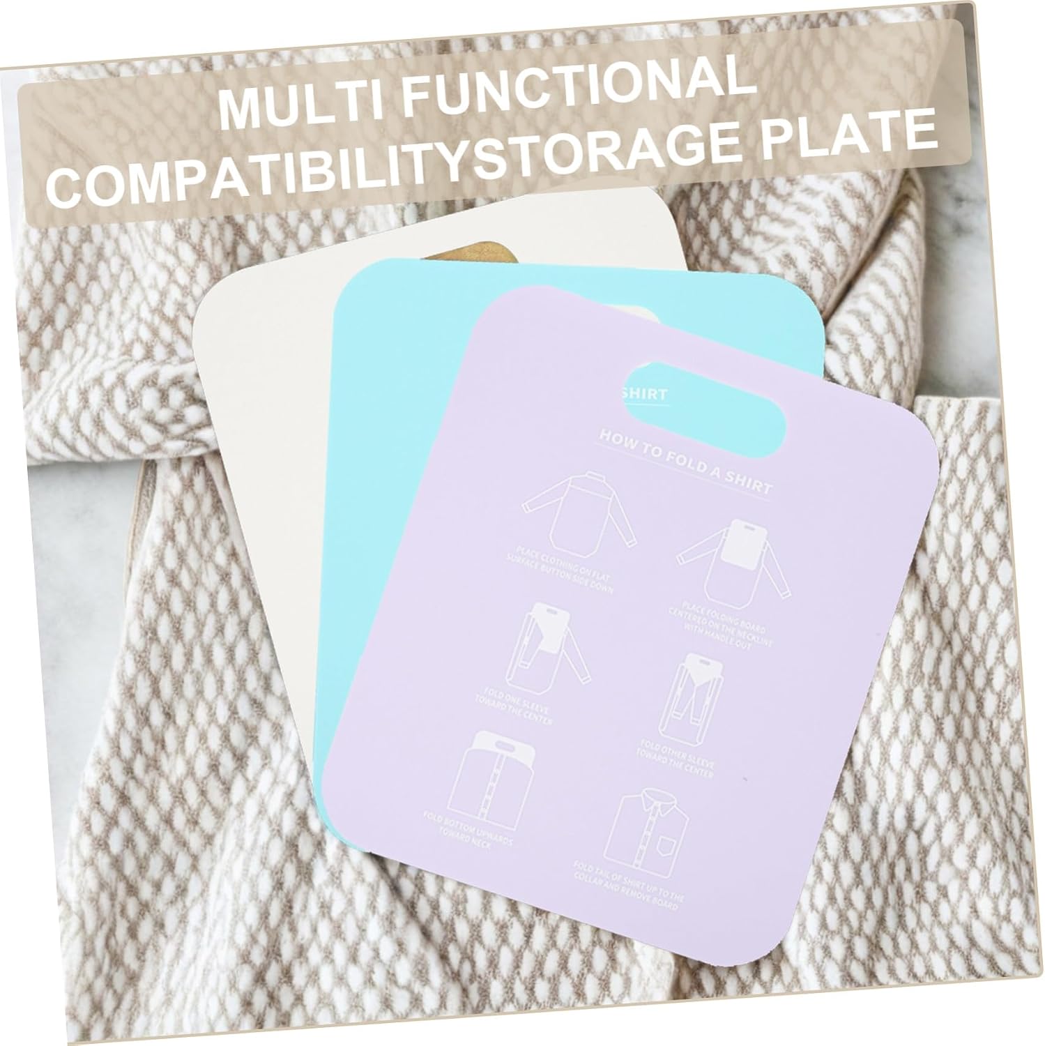 3pcs Folding Shirt Folder Board Clothes Folding Table T-Shirt Folder for Home Easy to Store Carry
