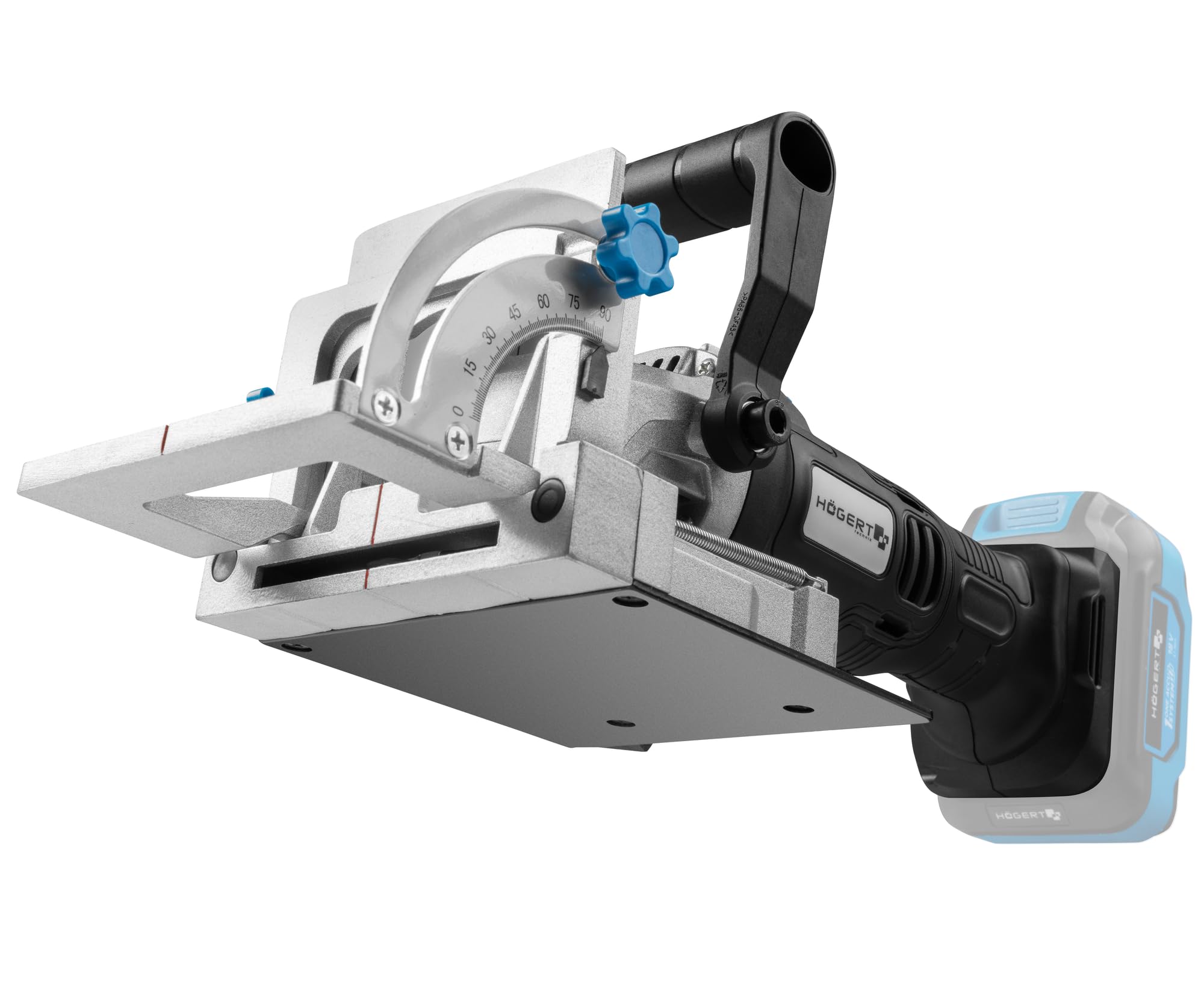 HÖGERT TECHNIK – Fraiseuse à biscuits sans fil 18V OneAccuSystem, assembleuse de lamelles pour bois, fraiseuse de rainures pour assemblages en MDF, 0-11000 tr/min, softgrip, sans batterie