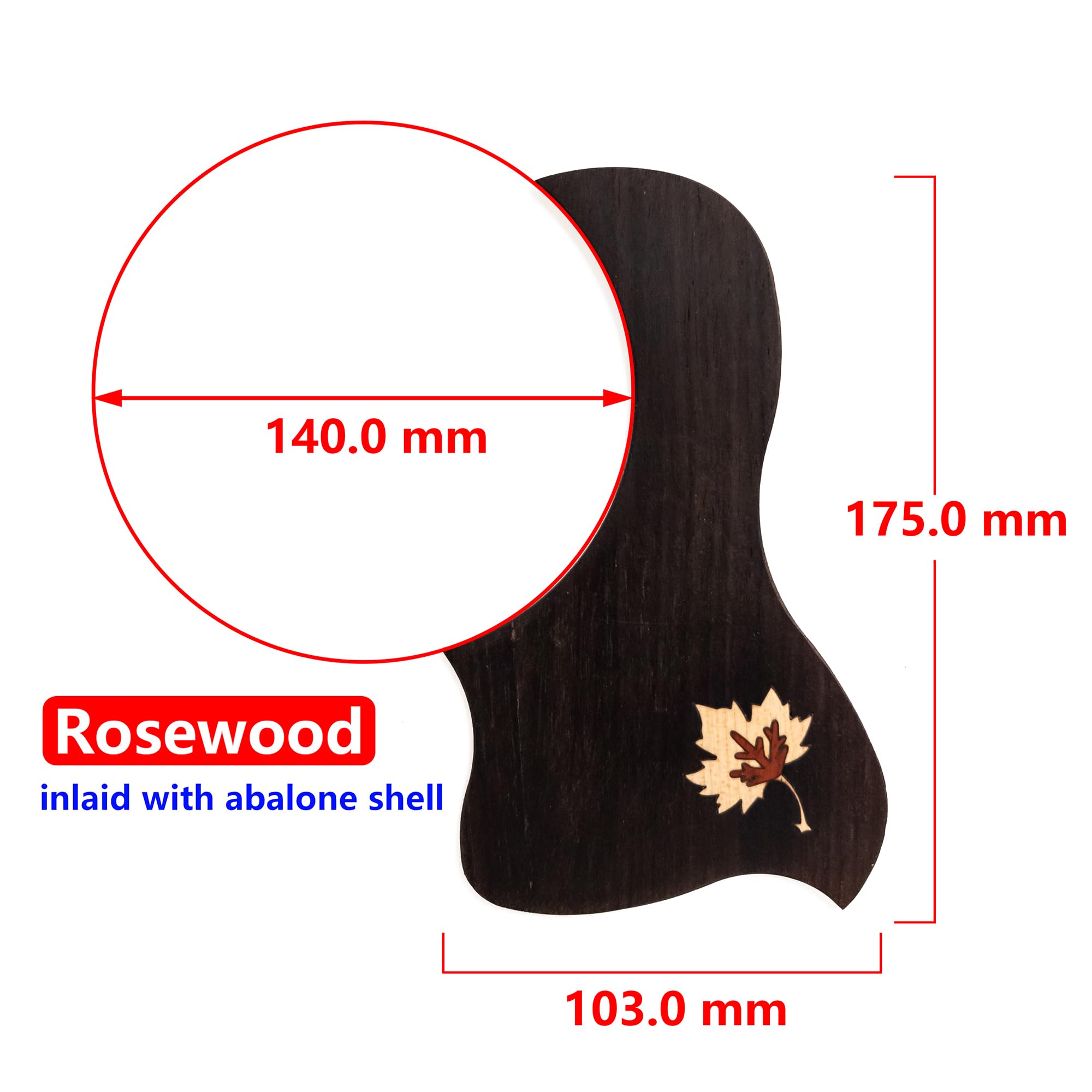 Guitar Pick Guard, Pickguard do gitary akustycznej z litego palisandru ForTaylor Abalone wkładka 300cm klej 27 wzorów(SN07)
