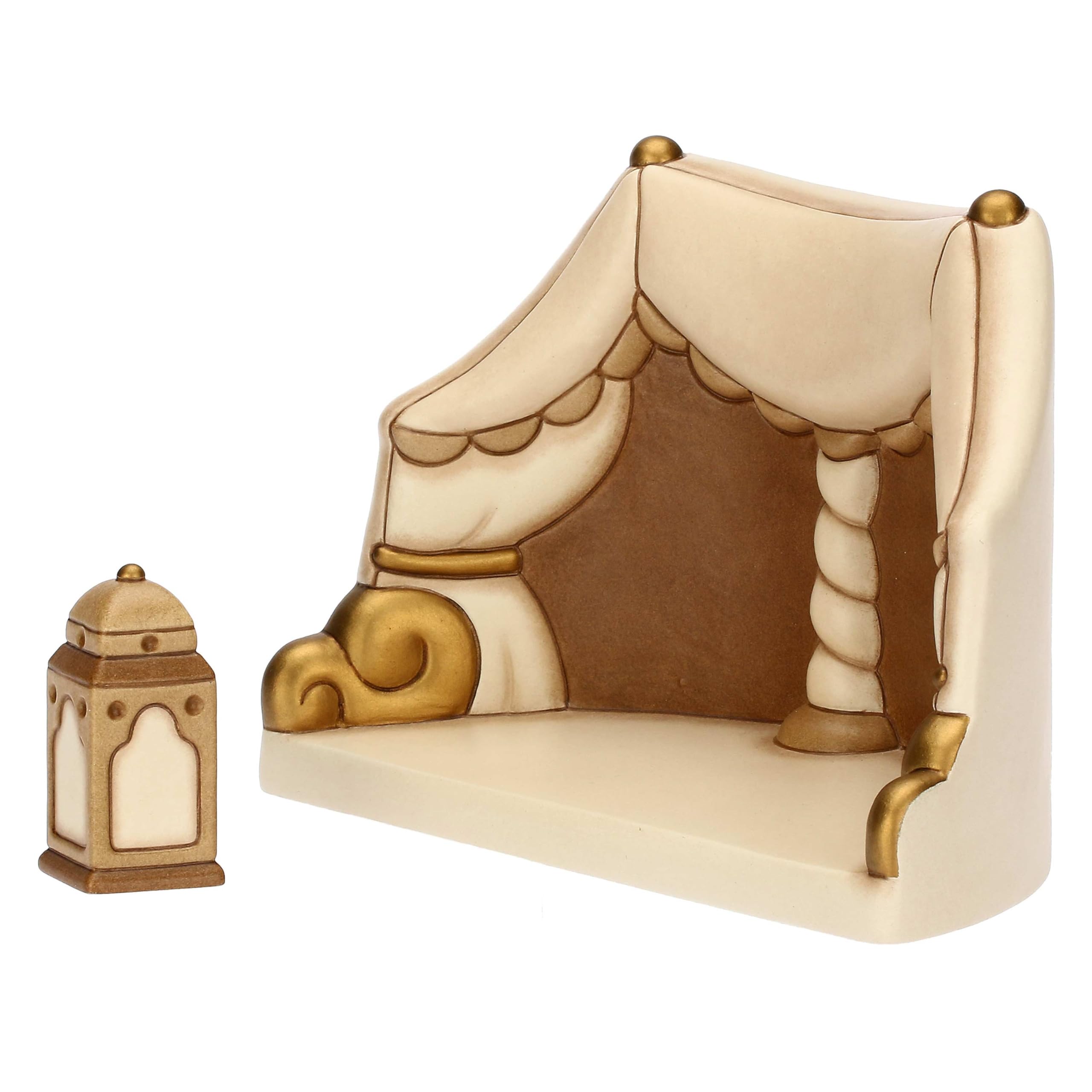 THUN - Tenda Re Magi - ceramica - Collezione Presepe Classico - 18,4 x 9,5 x 12,7 cm