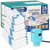 SZO Sacchetti sottovuoto per piumoni con pompa elettrica 16 pezzi (4 Jumbo)