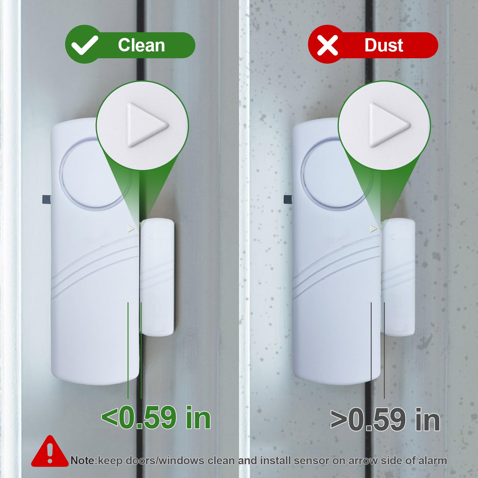 Alarma de puerta y ventana, sensor de alarma de puerta de 90 dB para seguridad de niños, seguridad del hogar, alarma antirrobo de ventana de puerta, alarmas de piscina para el hogar, apartamentos