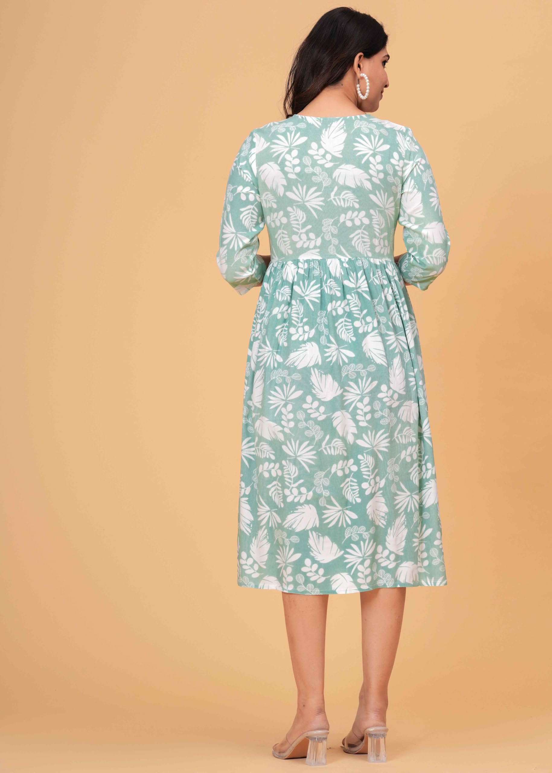 Jikonet Abito premaman da donna Kurti stampato abito premaman allattamento comodo Kurta