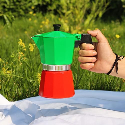 Miniatura 4 de Pilipane Cafetera de café expreso y cafetera, olla clásica de moka, cafetera de aluminio, cafetera de inducción Moka para capuchino o café con leche