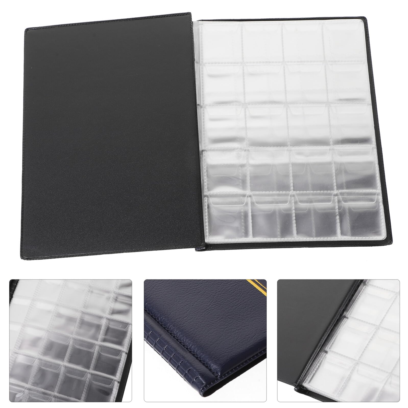 Hemobllo Album per Monete da Collezione in Pu e Organizzatore per Collezione di Monete Libro per Collezionisti Portatile e Robusto per Conservare ed Esporre