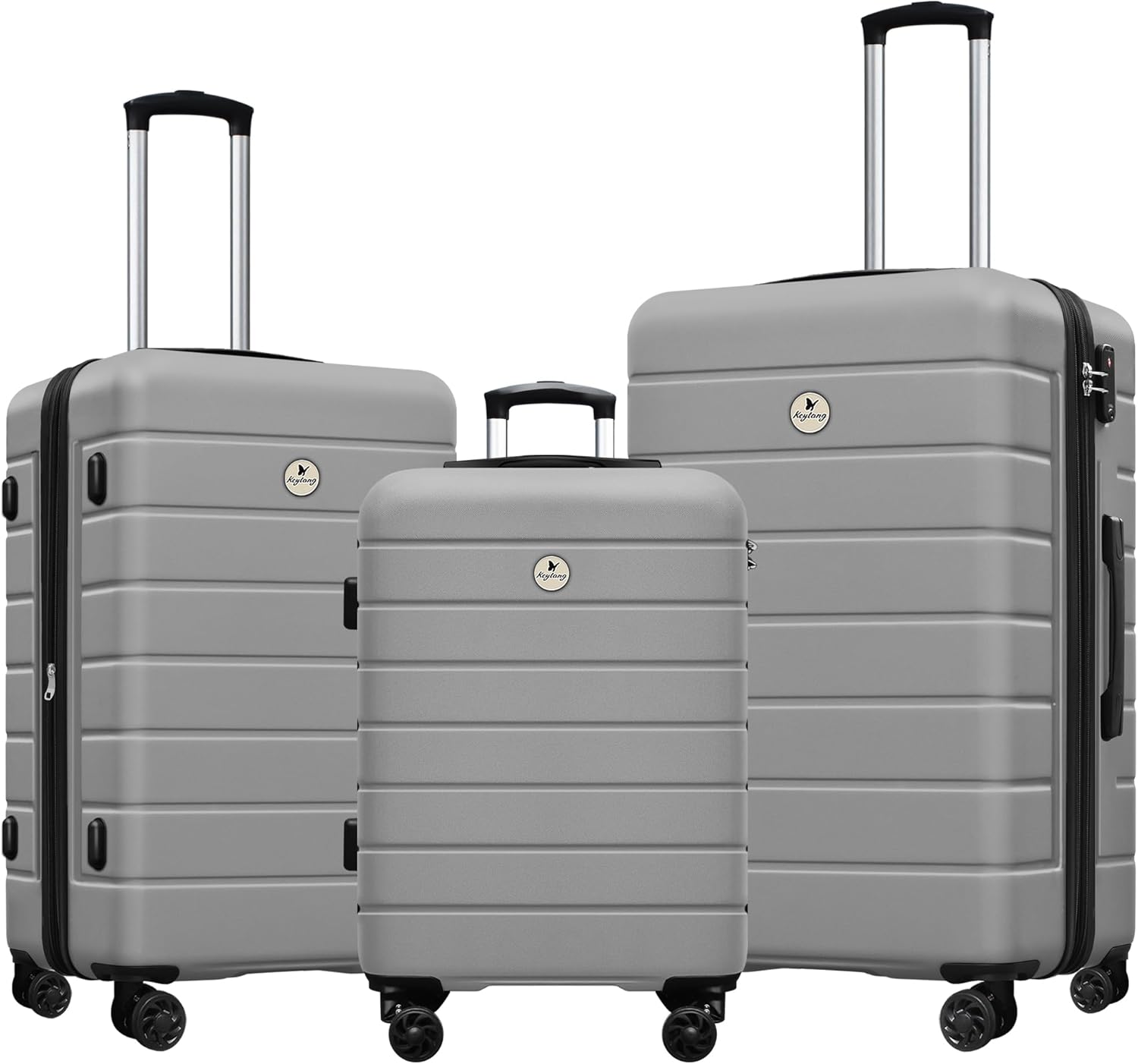KEYTANG Hardside Expandable Luggage Spinner Wheels Luggage Suitcase W/TSA Lock, Navy Blue, 001-3pcs