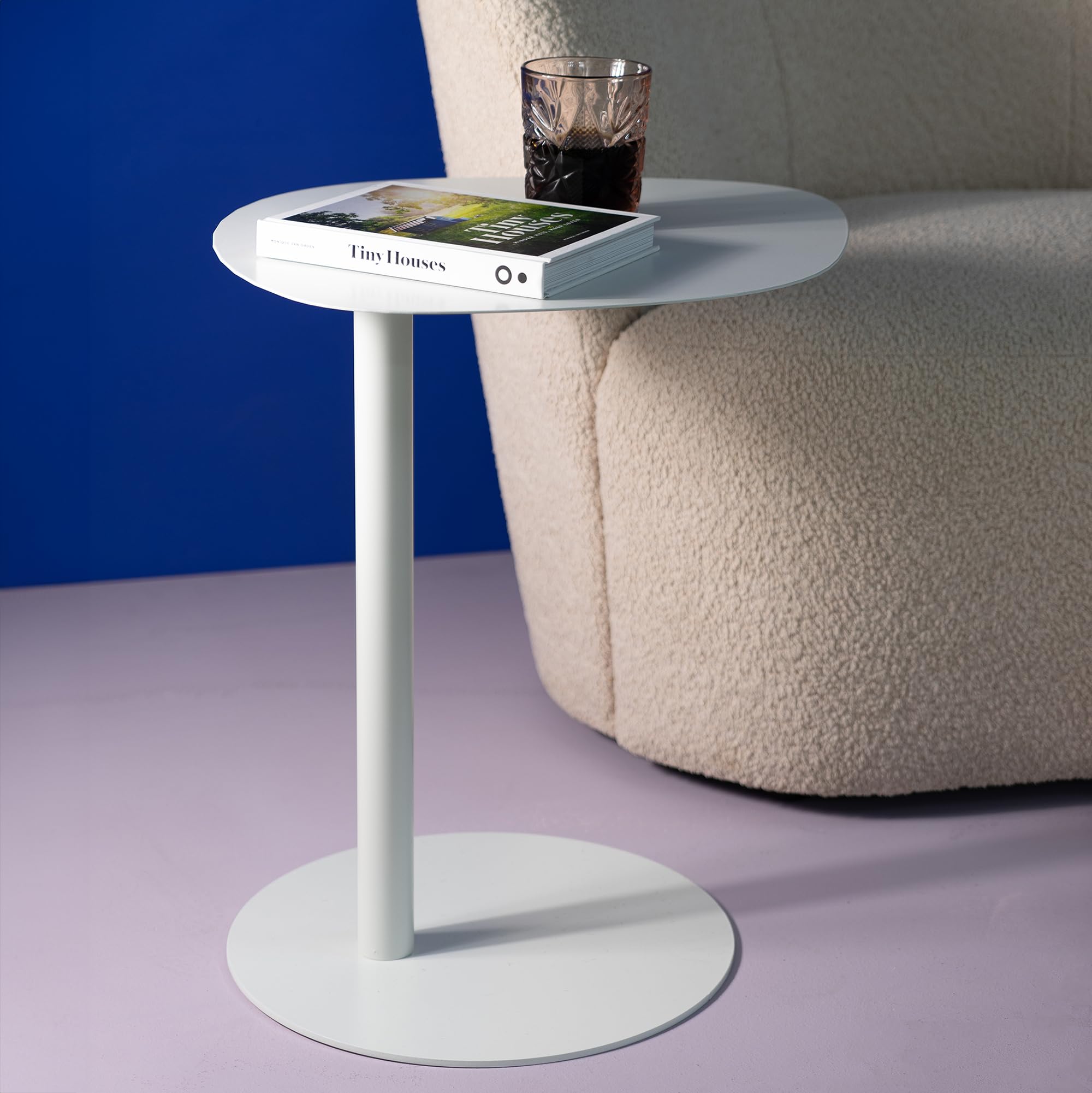 Spinder Design JARI Side Table – White – Scandinavian White – Altezza 50 cm