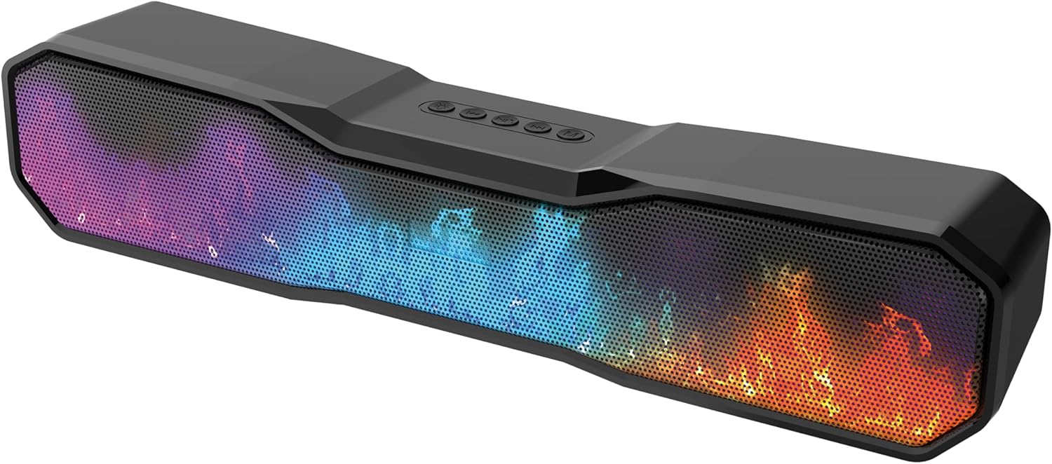 RED5 Wireless Flame Speaker Rechargable LED Colour Changing Bluetooth Soundbar RED5 Wireless Flame Speaker Rechargable LED Colour Changing Bluetooth Soundbar