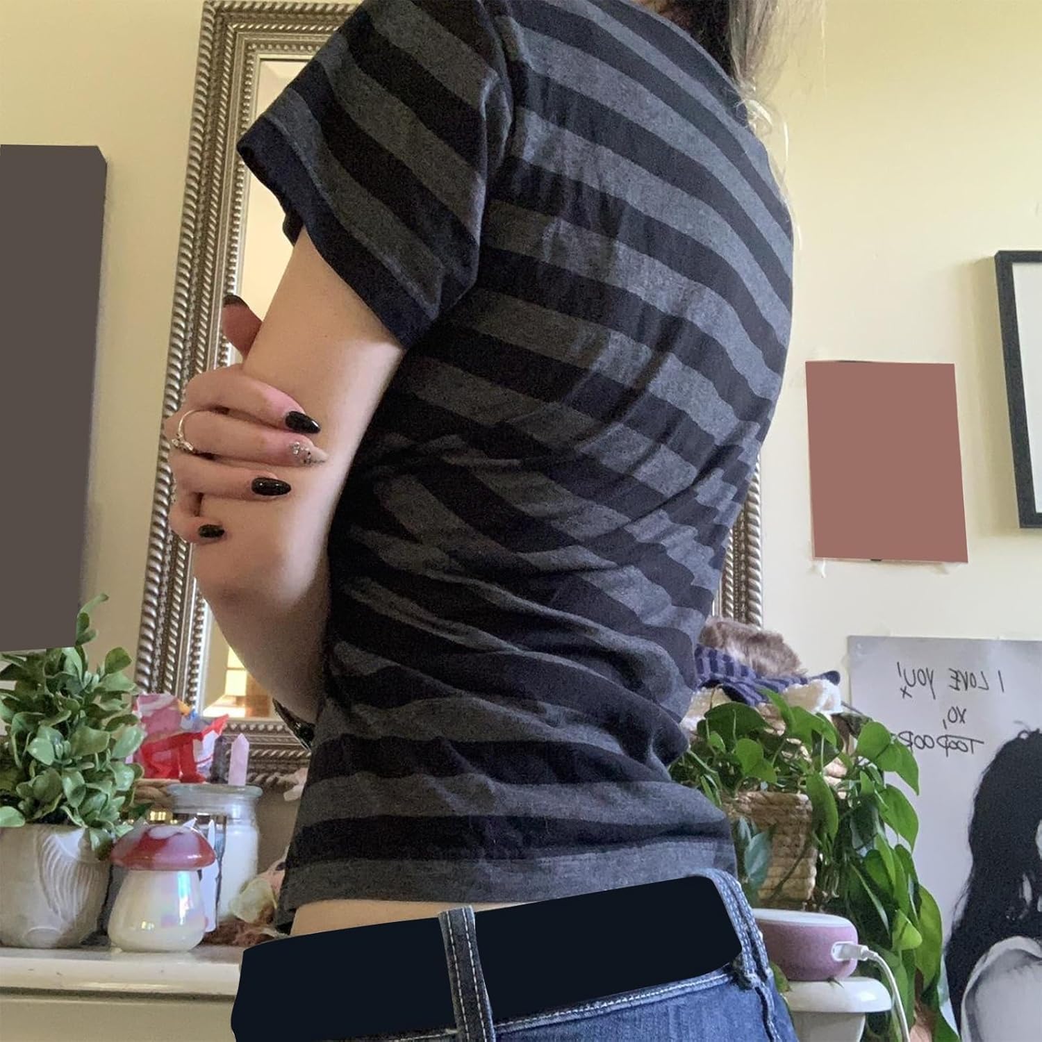 Grunge Clothes for Women Y2K Tops Striped Short Sleeve Aesthetic Shirts Teen Girls Vintage Tees Summer Streetwear - Image 4