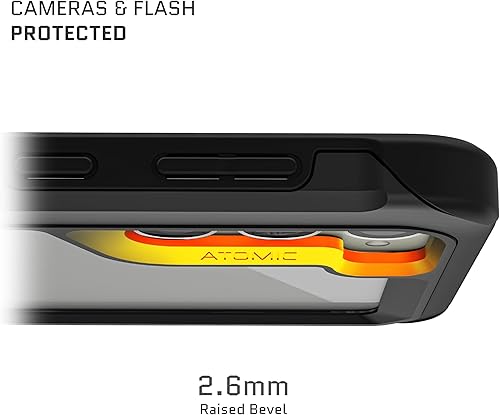 Miniatura 3 de Ghostek ATOMIC - Funda delgada para Galaxy S23 Plus con parte trasera transparente y parachoques de metal de aluminio, protección de carga