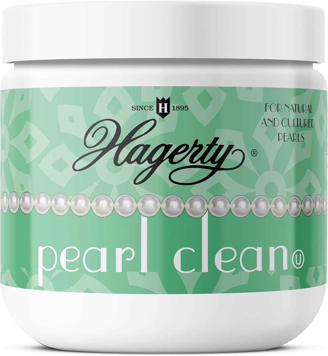 Hagerty Pearl Clean Limpiador de joyas – Líquido de limpieza de joyas profesional para perlas, piedras preciosas, piedras porosas delicadas – Cesta de inmersión incluida – Kit de limpiador de joyas de perlas certificado Kosher 7 oz.