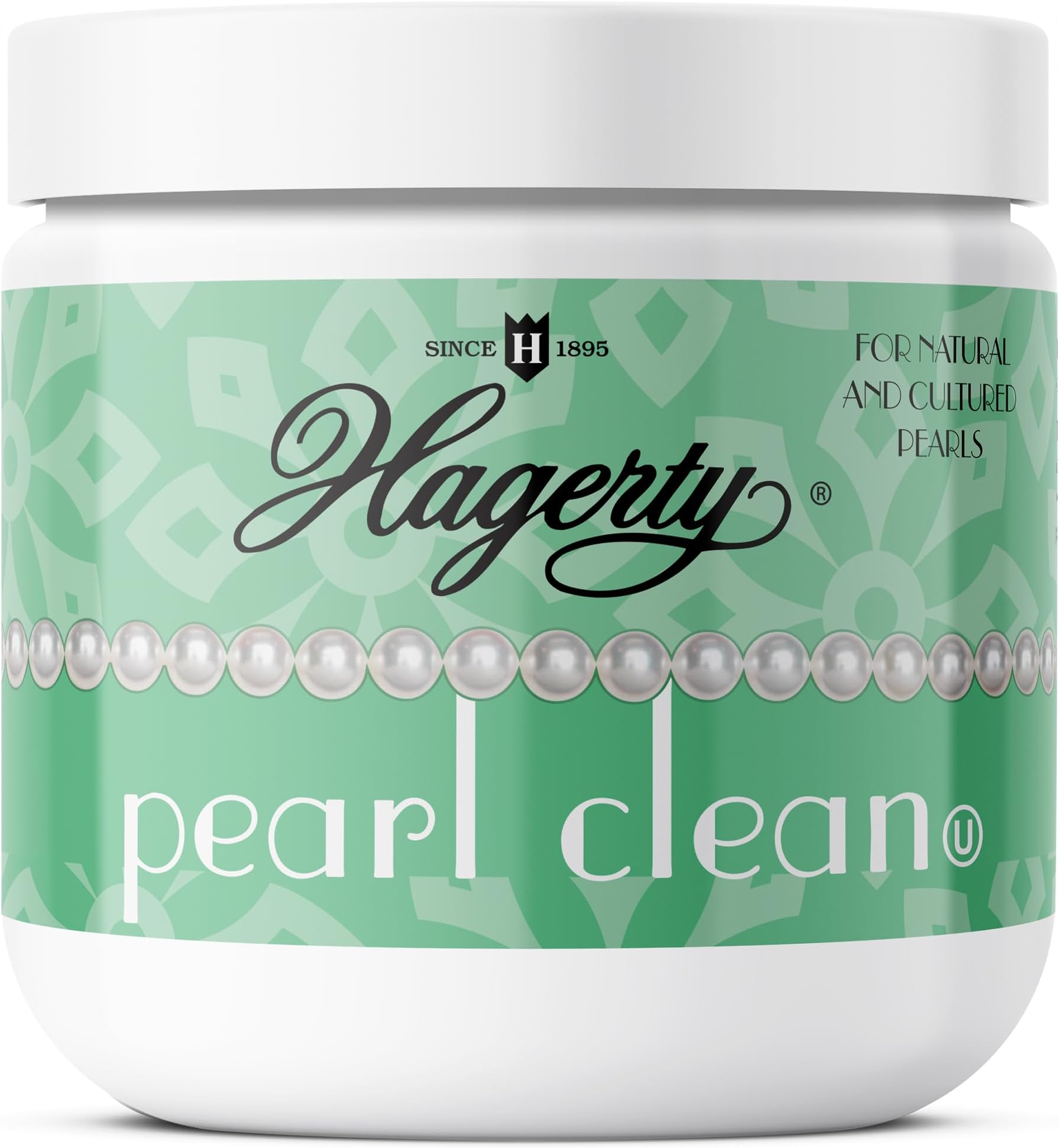 Hagerty Pearl Clean Jewelry Cleaner - Professional Jewelry Cleaning Liquid for Pearls, Gemstones, Delicate Porous Stones - Dipping Basket Included - Kosher Certified Pearl Jewelry Cleaner Kit 7 Oz.