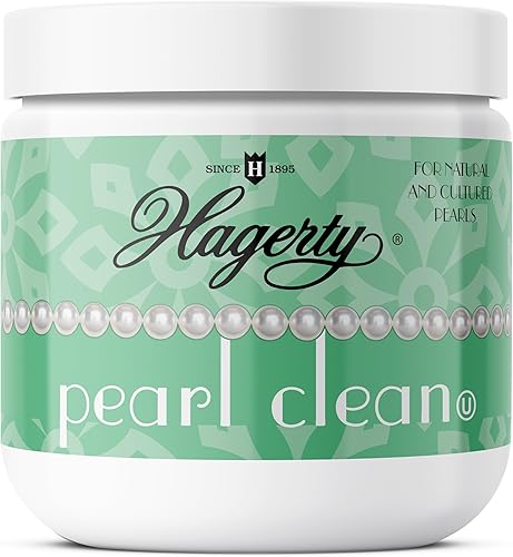 Hagerty Pearl Clean Limpiador de joyas  Líquido profesional de limpieza de joyas para perlas, piedras preciosas, delicadas piedras porosas, cesta de