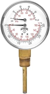 Winters TTD Series Steel Dual Scale Tridicator Thermometer with 2