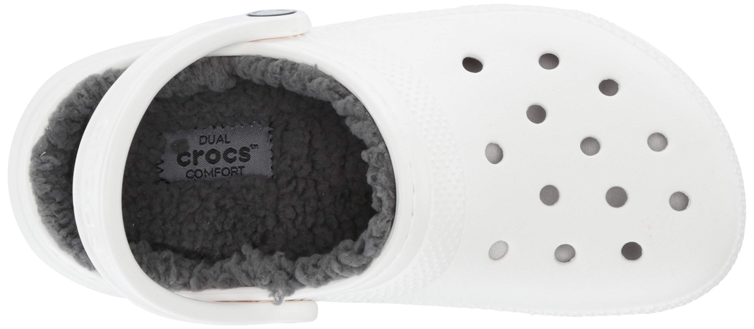white crocs with fuzz