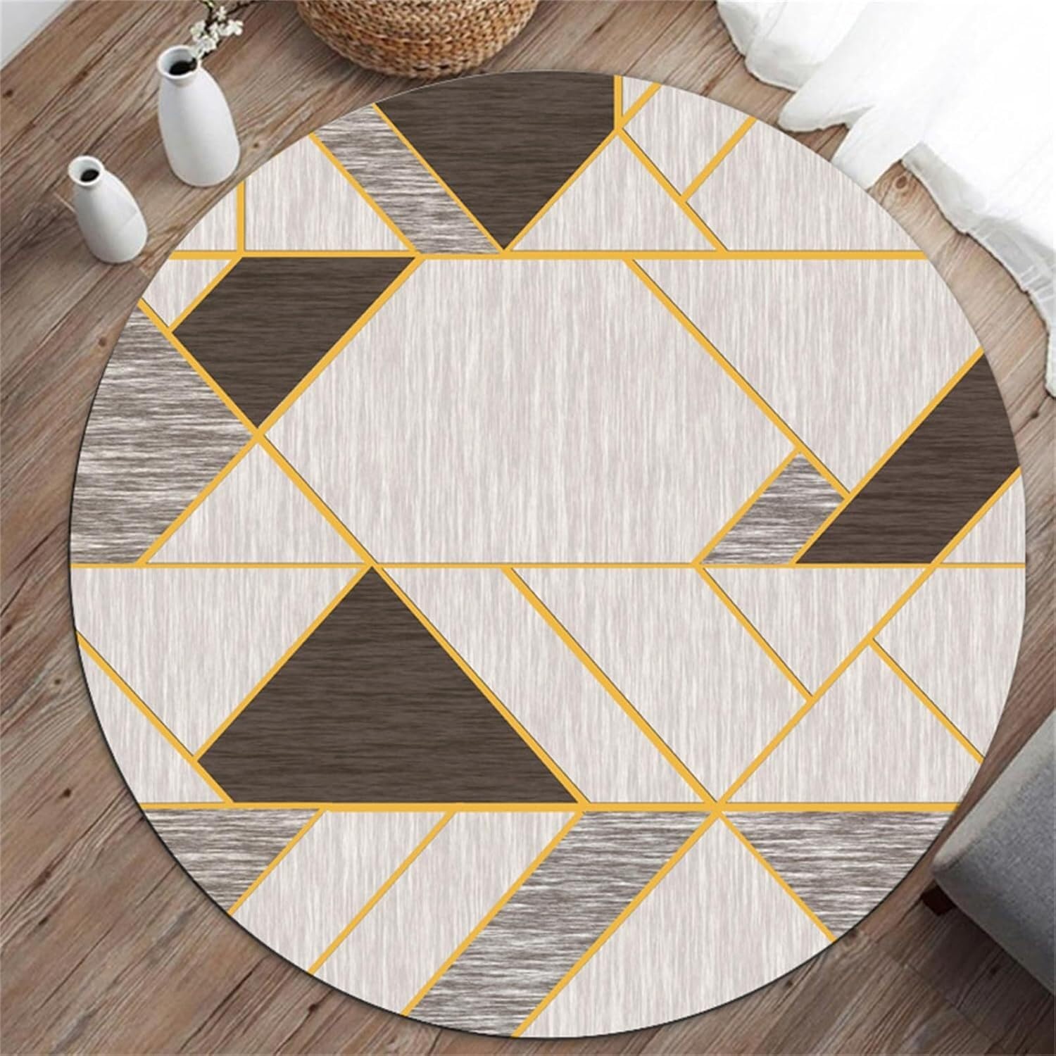 Tapis de protection Floor Geometry 80cm anti-traces pour siège rond