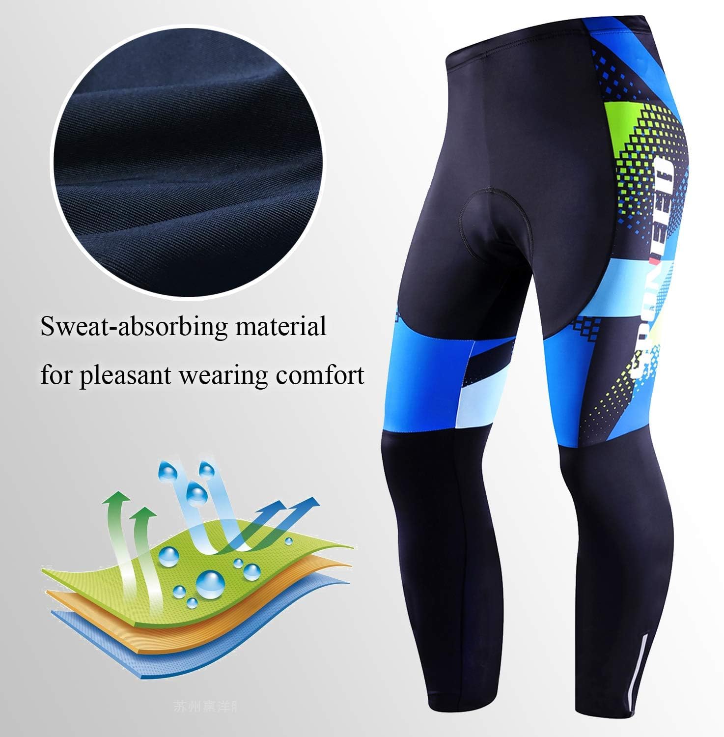 Cycling Pants for Men Road Bike Compression Tights Winter Biking Bottoms with Padding UV Proof - Image 6