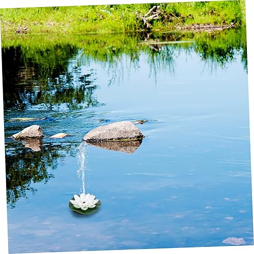 Miniatura 9 de Cabilock Fuente solar Flor de Lis Decoración Plantas Decoración al aire libre Bomba Solar Flotante Fuente de Estanque Energía Solar Fuente de Panel