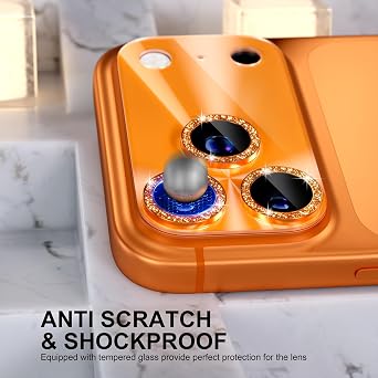 Choiche iPhone 17 Pro Max用 カメラレンズプロテクター ライトオレンジ
