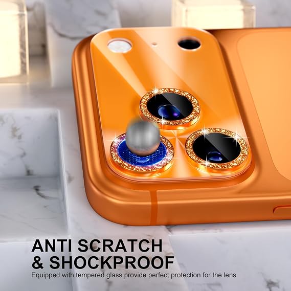 Choiche iPhone 17 Pro Max用 カメラレンズプロテクター ライトオレンジ