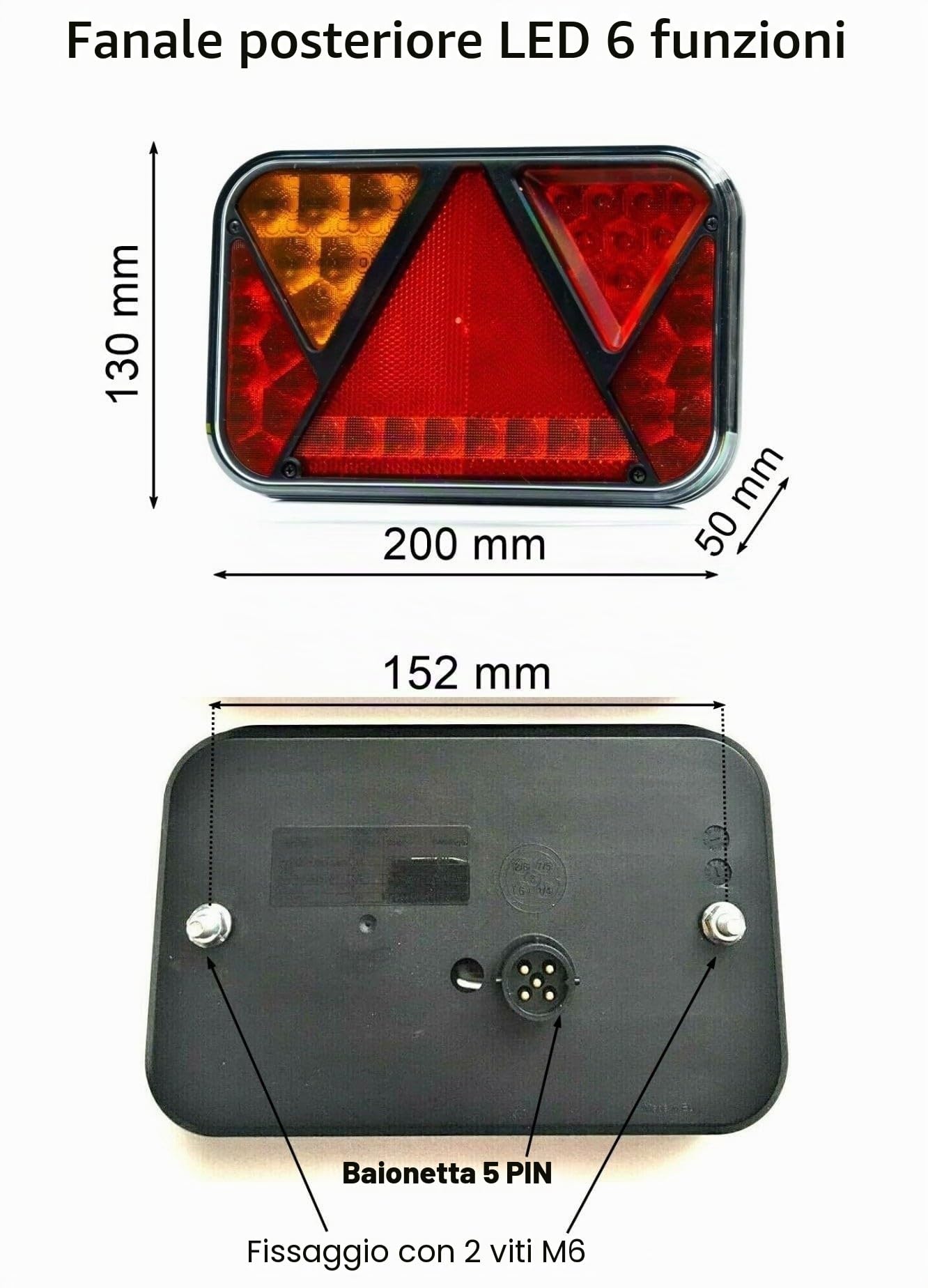 Set di luci LED per rimorchio, Accessori Rimorchio, 12 V, 13 poli, set di cavi da 7,7 m