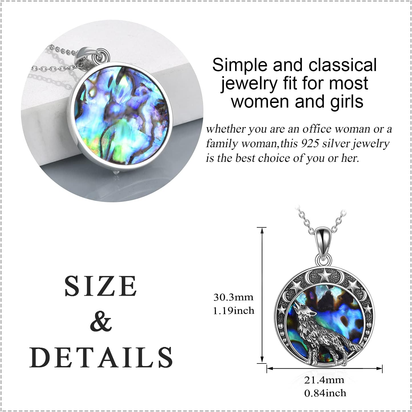 LUHE Sterling Silver Dragon/Wolf/Phoenix/Hummingbird/Horse/Unicorn Religious Pendant Necklace for Women Oxidized vintage Celtics Necklace Jewelry Christmas Gifts - Image 5