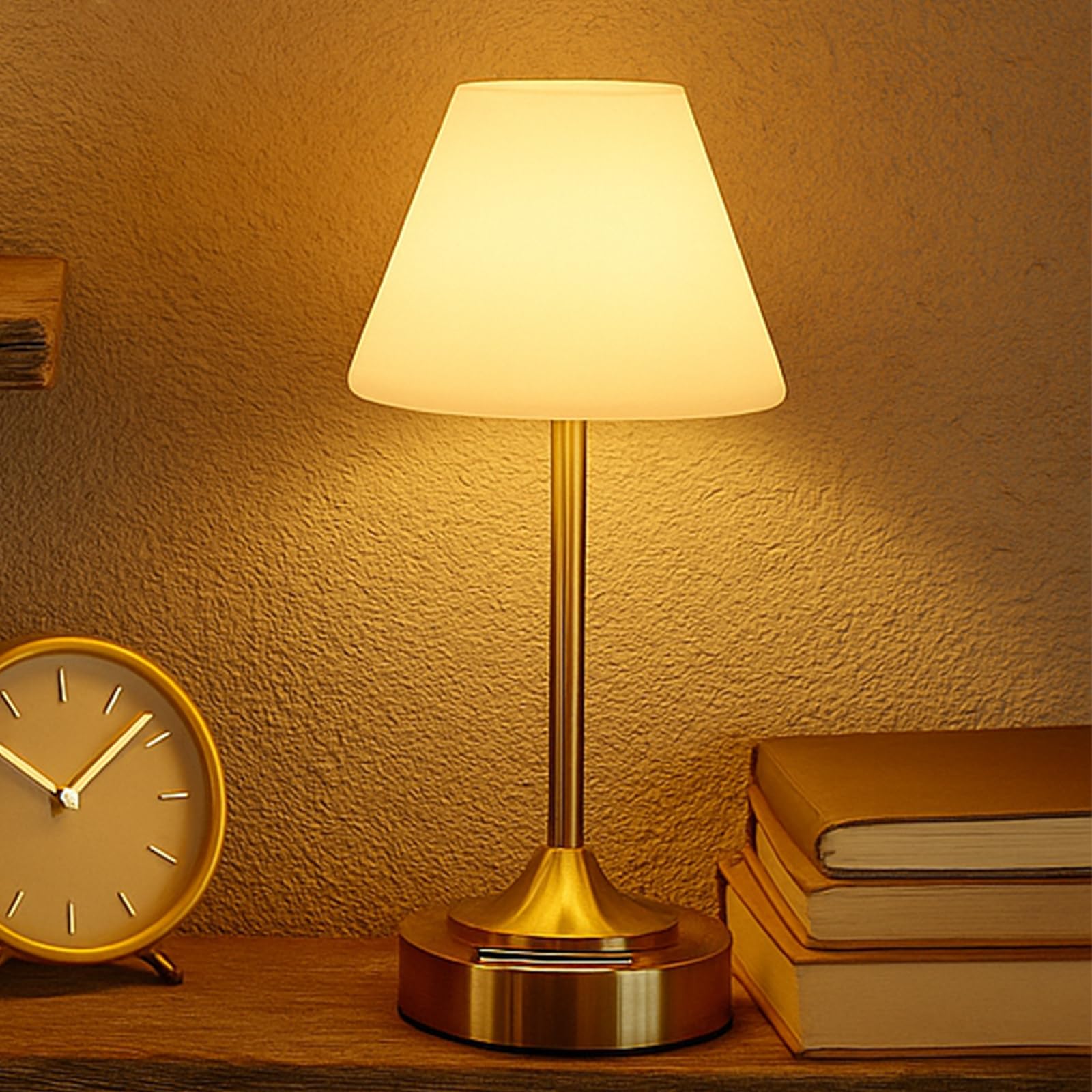 OUTON Kabellose LED Akku Tischlampe, 4000mAh USB-C-Aufladbar, 3 Farbtemperaturen (3000K-6000K), Touch-Dimmbar Tischleuchte, IP54 Wasserdicht, 53h Laufzeit für Bad, Küche, Outdoor