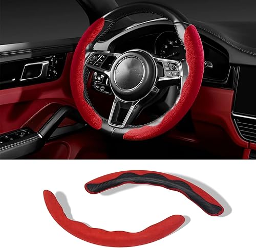 SuperKaKa 2 fundas para volante, fundas de piel de gamuza segmentada para hombres y mujeres, ultrafina, suave y antideslizante, accesorios disponible en Yaxa El Salvador