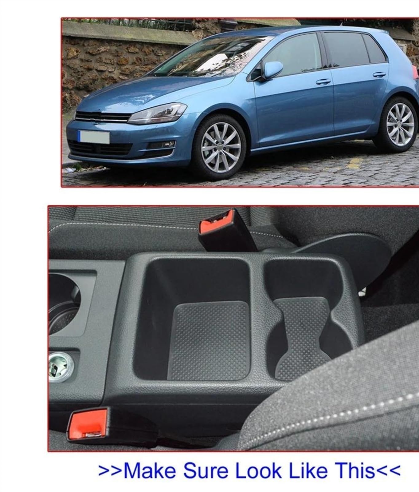 Konsola środkowa do VW Golf MK7 2013-2017 (czarna)